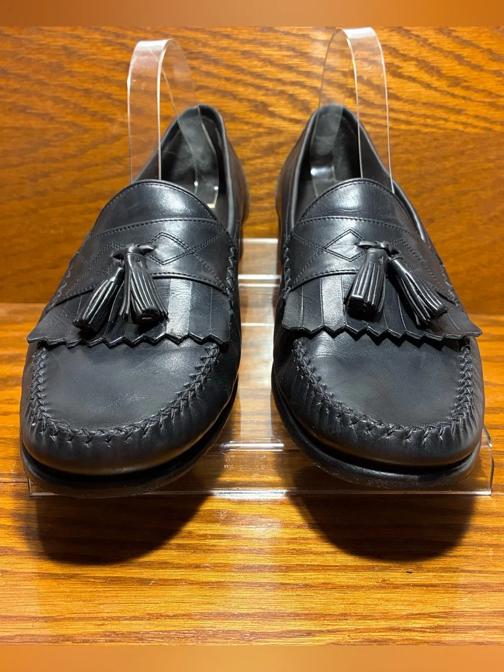 Y2K VTG Johnston & Murphy Tassel Kiltie Loafers Black Men’s 11